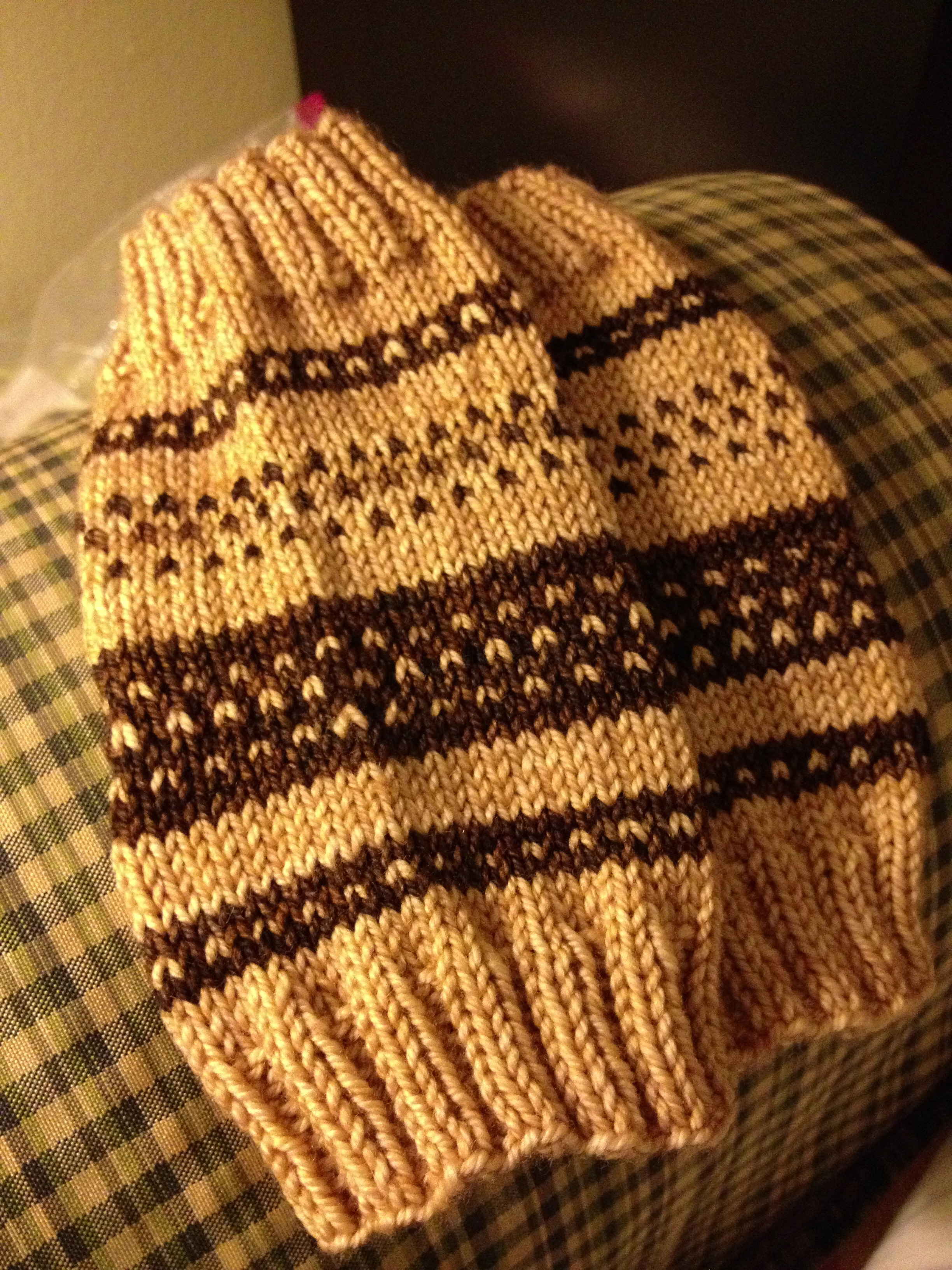 "mini me" infant leg warmers - original Fair Isle pattern