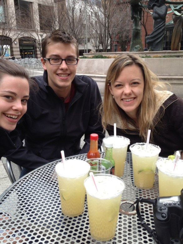 Margaritas in the afternoon with my three babies!