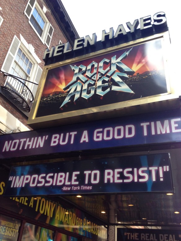 Rock of Ages at the Helen Hayes Theater