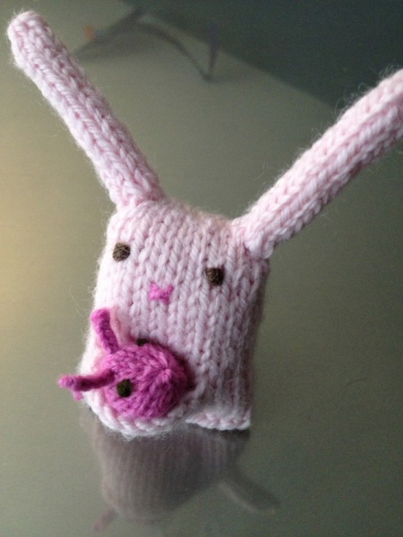 Bunny Nugget with pocket and tiny bunny