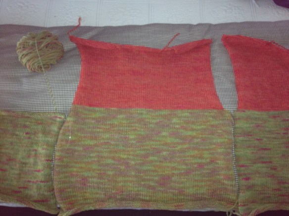 All the pieces were finished and blocked