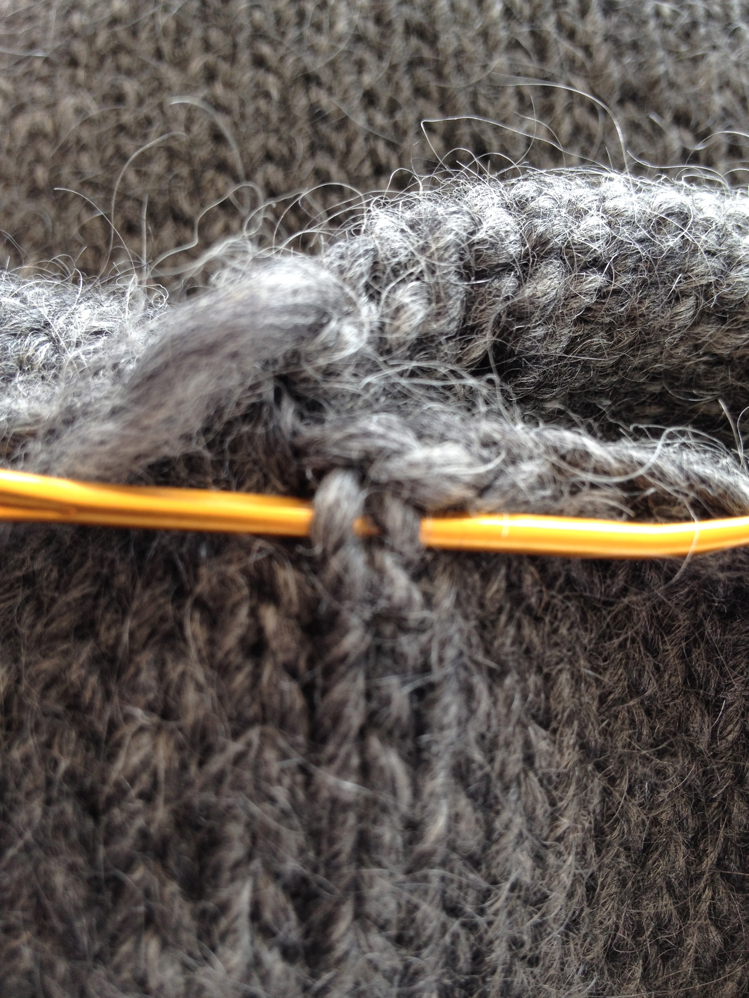 On the bottom strip, seam as normal