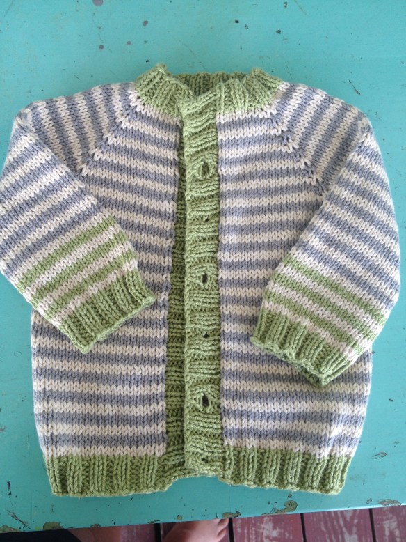 Basic Baby Raglan Cardigan Sweater