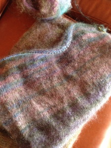 Churchmouse Yarns Mohair Stripe Wrap