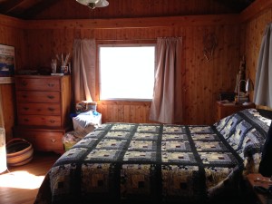 My Log Cabin Quilt …  finished and on our bed
