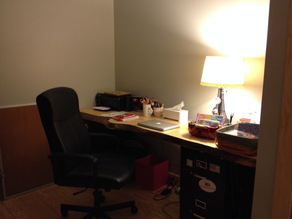 My desk is a slab of Maine wood!