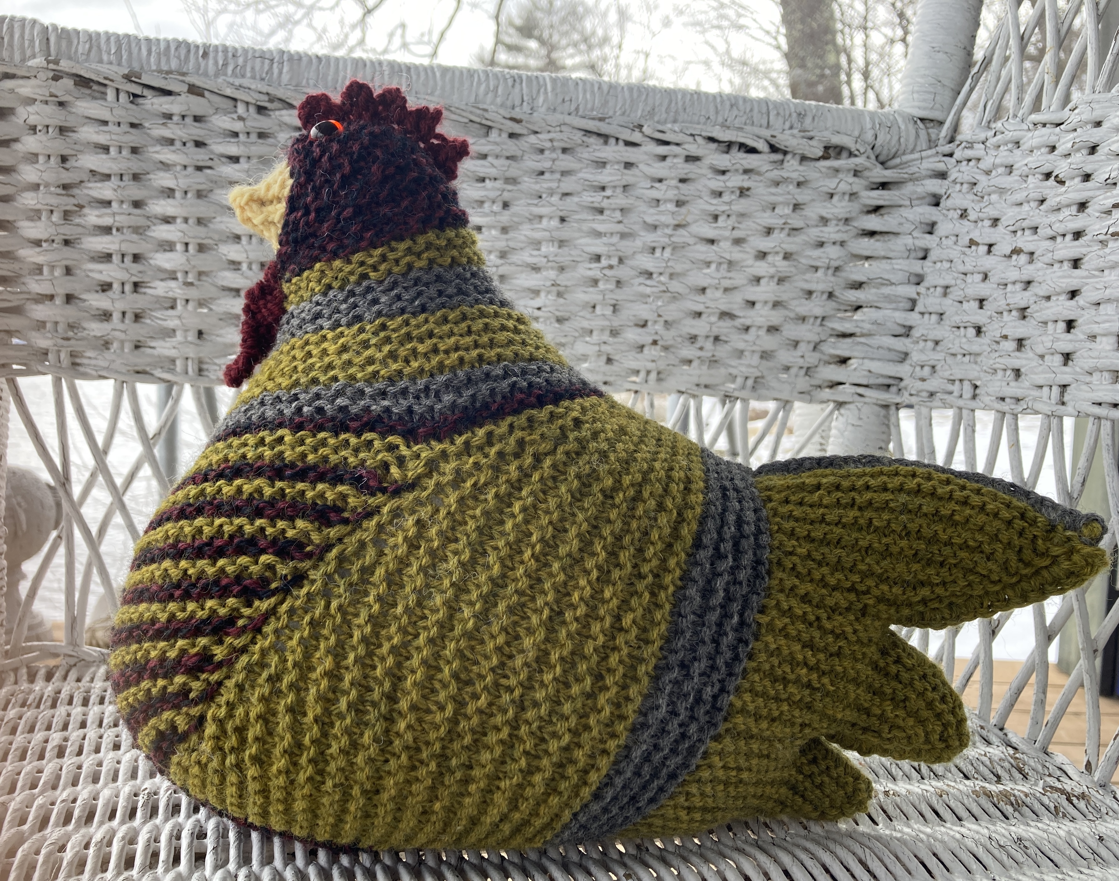 Support Chicken Pattern Emotional Support Chicken | Queen Bee Knits